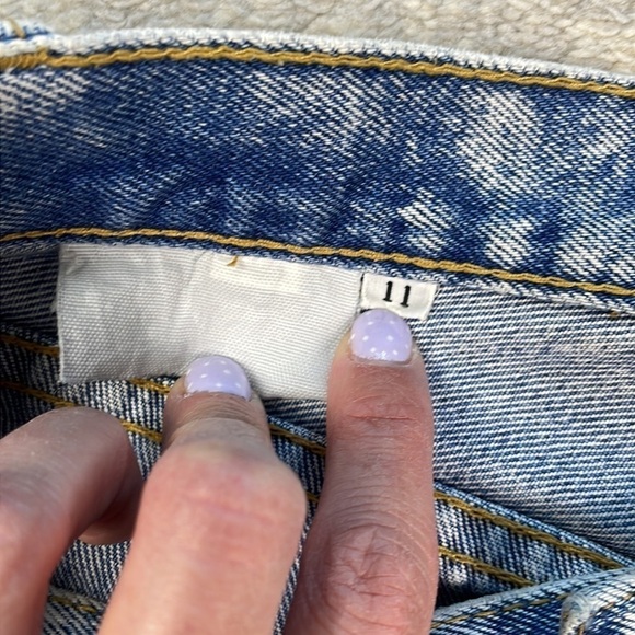 Vintage Rio Bleached Acid Wash High Rise Mom Jeans Straight Leg - Picture 9 of 11